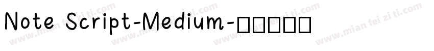 Note Script-Medium字体转换